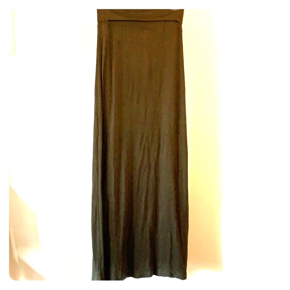 Max Studio Olive Green Maxi Skirt | Size Small